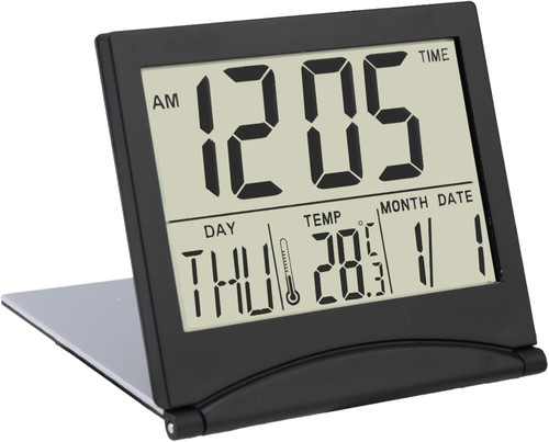 Digital lcd travel alarm clock - alarm,