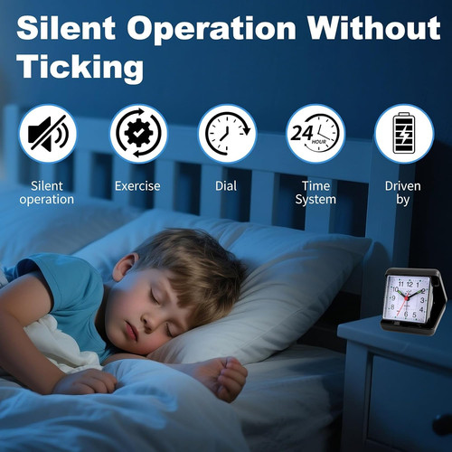 Travel alarm clock - alarm, folding
