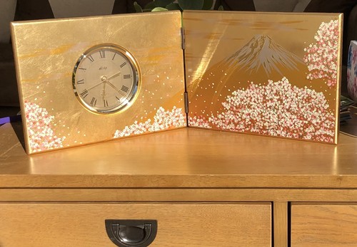 Folding lacquerware clock - folding,