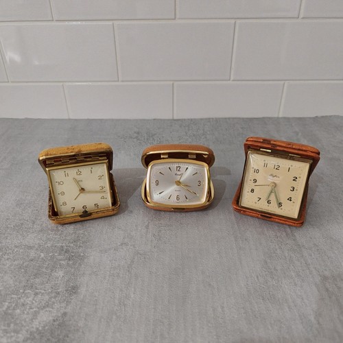 Vintage folding travel clock - folding,
