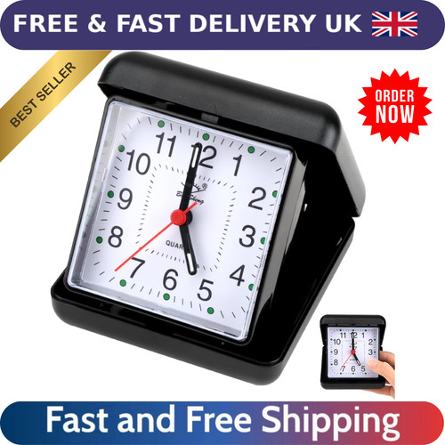 Folding travel alarm clock - folding,