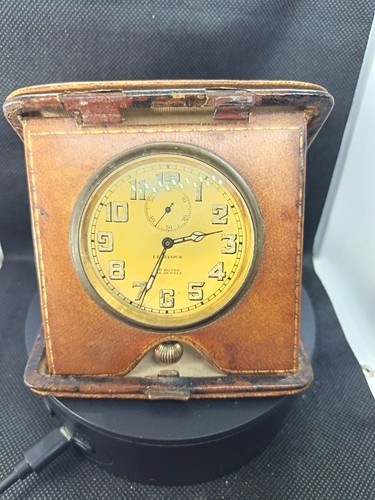 Antique travel clock lefavour - antique,